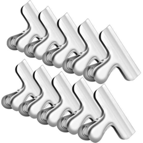 Clips de Fermeture - 10 PCS - Acier Inoxydable - 7,6 cm - Conservation Alimentaire