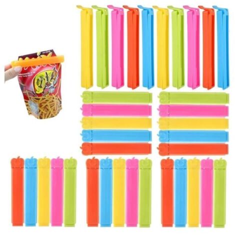 Clips de Fermeture - Non spécifié - 30 Pièces - 5 Couleurs - 2 Tailles - Plastique Durable