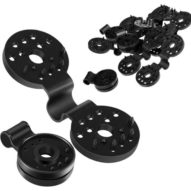 Clips de fixation en plastique pour toile d'ombrage, clips pour pare-soleil en plastique, filet d'ombrage, clips noirs pour serre, extérieur, jardin