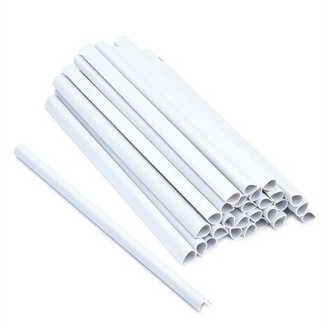 30x rails de serrage bandes d'intimité clips de fixation en PVC jardin,  blanc