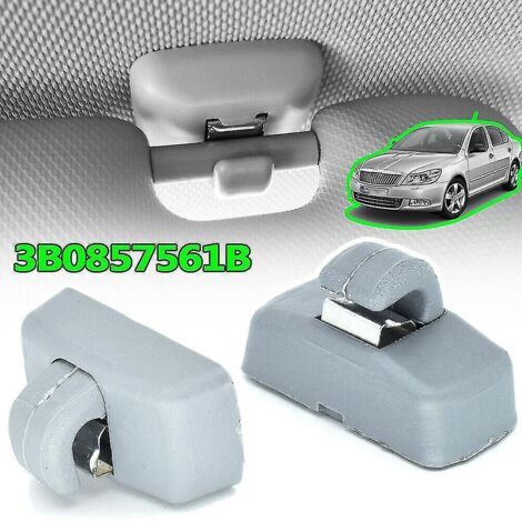 clips de fixation pour pare-soleil de voiture pour Skoda Fabia 6Y, Octavia 1Z et Superb B5 (accessoires intérieurs 3B0857561B)