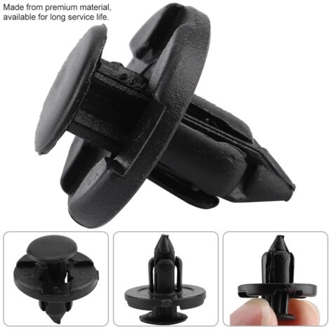 Clips de garniture de pare-chocs, Clips de garniture de pare-chocs intérieurs en plastique de voiture Clips de garniture de garde-boue étanches Kit de fixation pour Versa GTR(50 pièces)
