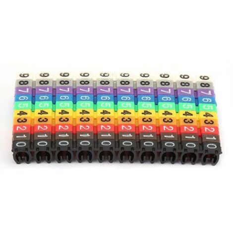 Clips de identificación de cabina, etiquetas de cable, 100 unidades KCM-2.5mm, plástico.