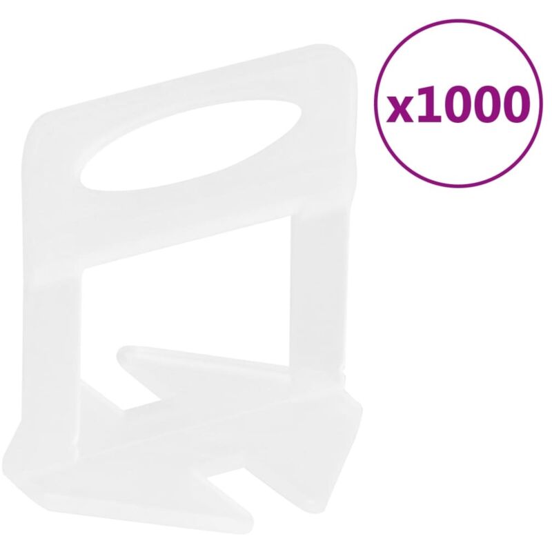 vidaXL Fliesen-Nivellierclips 1000 Stk. 2 mm