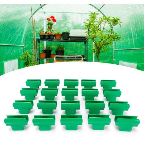 Clips de plástico para películas, 20 unidades – Clips de plástico resistentes para películas de invernadero (16 mm) – Accesorios de jardinería