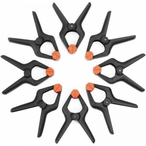 Clips de resorte de plástico, 8 piezas, apertura máx. 29 mm, abrazaderas para decoración, carpintería y estudios de fotografía.