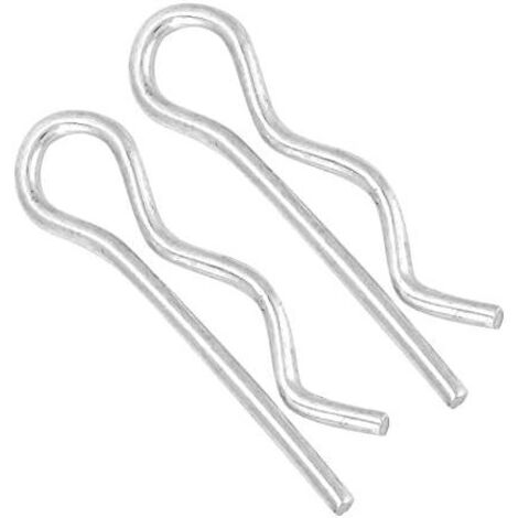 Clips de retenue R Attache mécanique Cheveux Ressort Goupilles Zinc Plaqué Fixation Goupille Attache Tracteur Clip Acier Inoxydable 304 Voiture Couvert R Pièces d'Attache Ensembles (1.835mm30pcs)