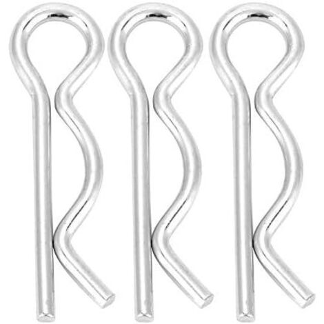 Clips de retenue R Attache mécanique Cheveux Ressort Goupilles Zinc Plaqué Fixation Goupille Attache Tracteur Clip Acier Inoxydable 304 Voiture Couvert R Pièces d'Attache Ensembles (2.545mm10pcs)