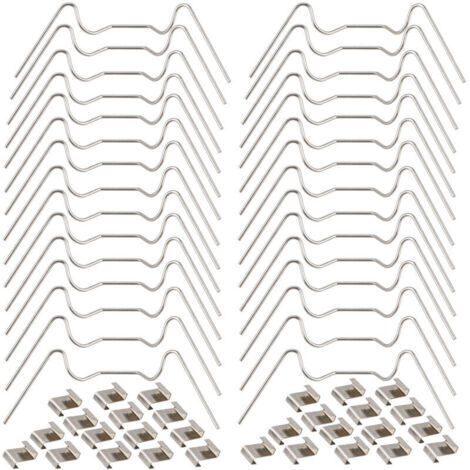 Clips de serre pour vitrage (30W et 30Z) Clips de fixation en acier inoxydable Kit de réparation Accessoires Support 60pcs