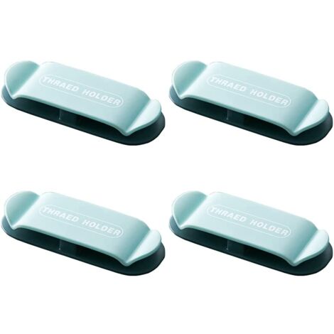 Clips de support de câble Lot de 4 clips de gestion d'organisateur de cordon auto-adhésifs - Bleu clair