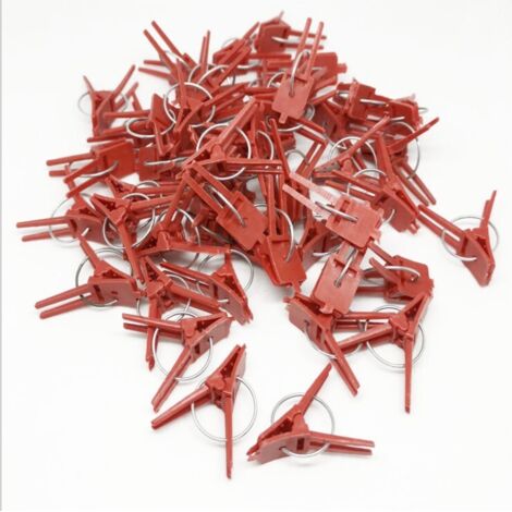 Clips de Support pour plantes en plastique, 50 pièces, pinces pour plantes suspendues, vigne, jardin, serre, légumes, tomates, Clip de greffage de jardin Durable et utile-B