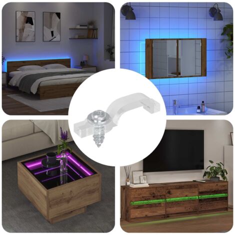 Clips de tira LED 12 pcs Transparente 23,8 x 7,3 x 4,3 mm