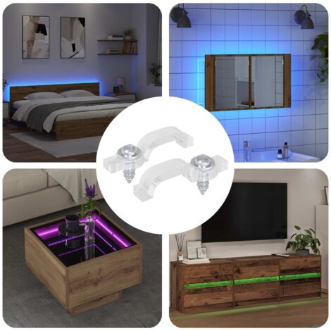 Clips de tira LED 2 pcs Transparente 23,8 x 7,3 x 4,3 mm