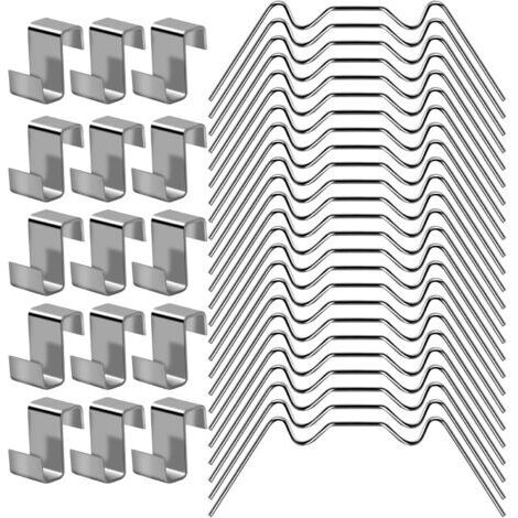 Clips De Vitrage Serre, Clips de Vitrage pour Serre Clips de Fixation, Kit de réparation d'accessoires de Serre, 50 Pinces en W pour Verre de Serre, 50 Clips de Chevauchement en Z pour Serre