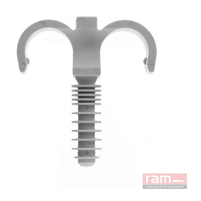 RAM - Seau de 100 clip Gris Double 16 mm