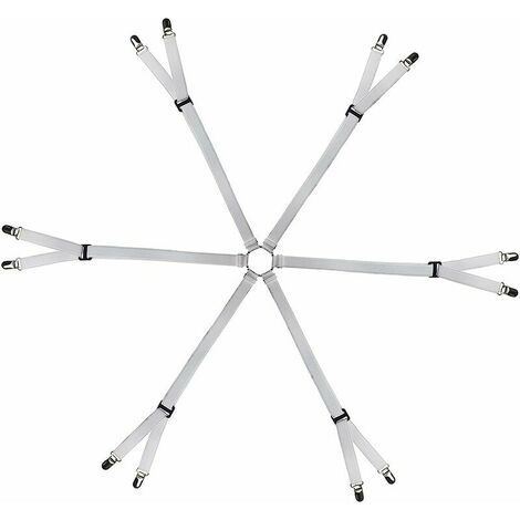 Clips Drap de lit réglable Feuille Sangles, pour une pleine, Queen, King Twin, n'importe quelle Taille lit
