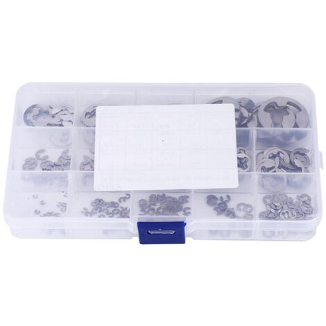Clips E 300-teiliges Montagekit - Edelstahl Typ E Sicherungsring-Set M1,2 bis M15