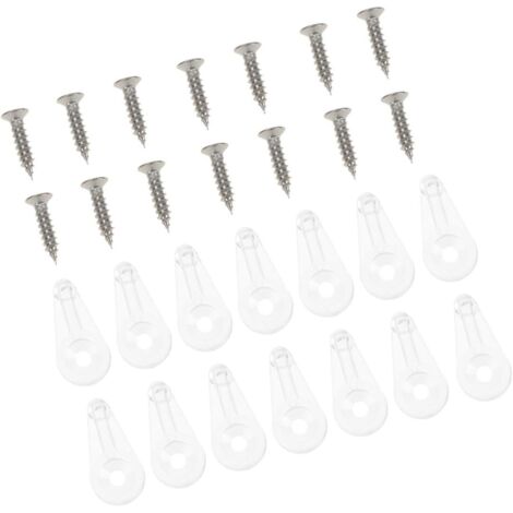 clips en plastique transparent de 4 mm avec vis fixations