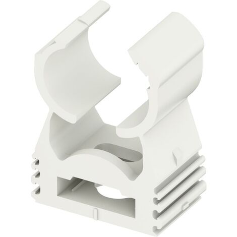 Clips en polyamide blanc - Clips monobloc - Diamètre : 32 mm - Blanc- Vendu à l'unité