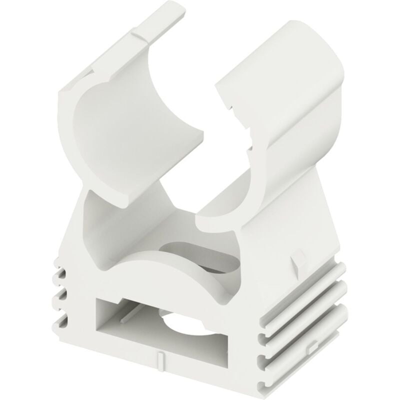 Clips en polyamide blanc - Clips monobloc - Diamètre : 40 mm - Blanc- Vendu à l'unité