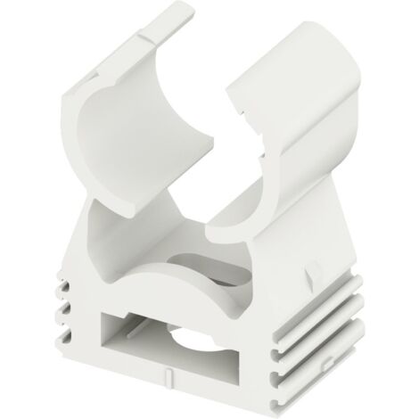Clips en polyamide blanc - Clips monobloc - Diamètre : 40 mm - Blanc- Vendu à l'unité