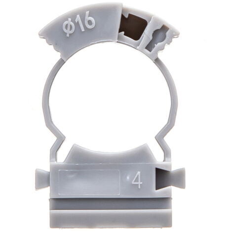 Clips fissatubo a collare per Tubo 16mm grigio 10pz Aigostar
