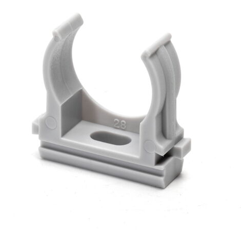 Clips fissatubo a scatto per Tubo 25mm grigio 5pz Aigostar