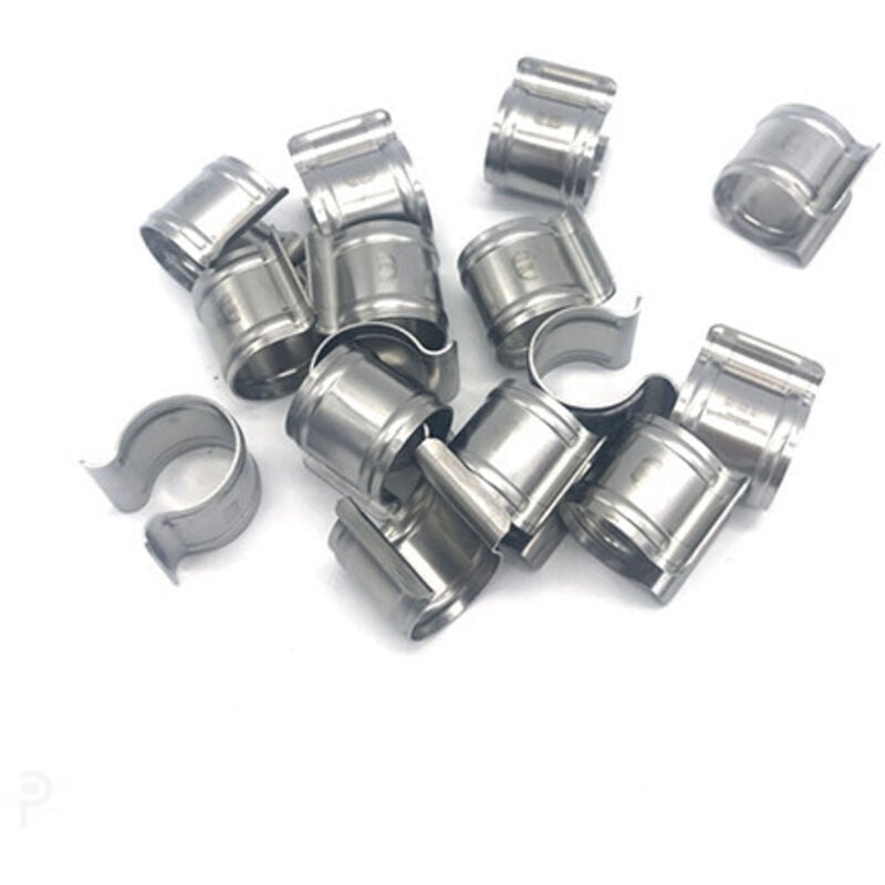 Atout Loisir - Clips de fixation ronds en inox, Diamètre 20 mm, Lot de 25