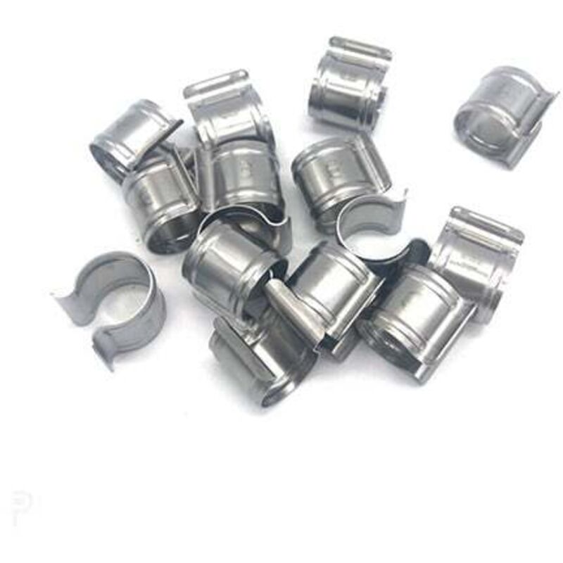 Atout Loisir - Clips de fixation ronds en inox, Diamètre 25 mm, Lot de 25