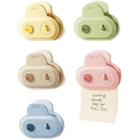Clips magnéticos para bolsas, clips de sellado de alimentos en forma de nube para aperitivos, pan y café (paquete de 5)