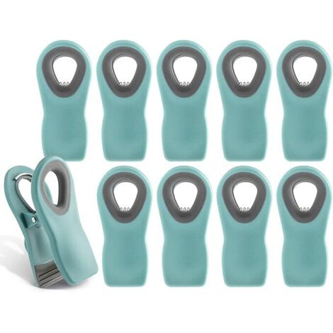 Clips magnéticos para bolsas: clips para bolsas, cierres para conservar alimentos, aptos para bolsas de pan, bolsas de aperitivos y bolsas de comida, paquete de 10 (estilo Y).