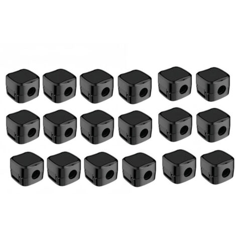 Clips magnéticos para cables, organizador de cables debajo del escritorio, soportes autoadhesivos para cables para oficina en casa, color negro, 18 unidades.