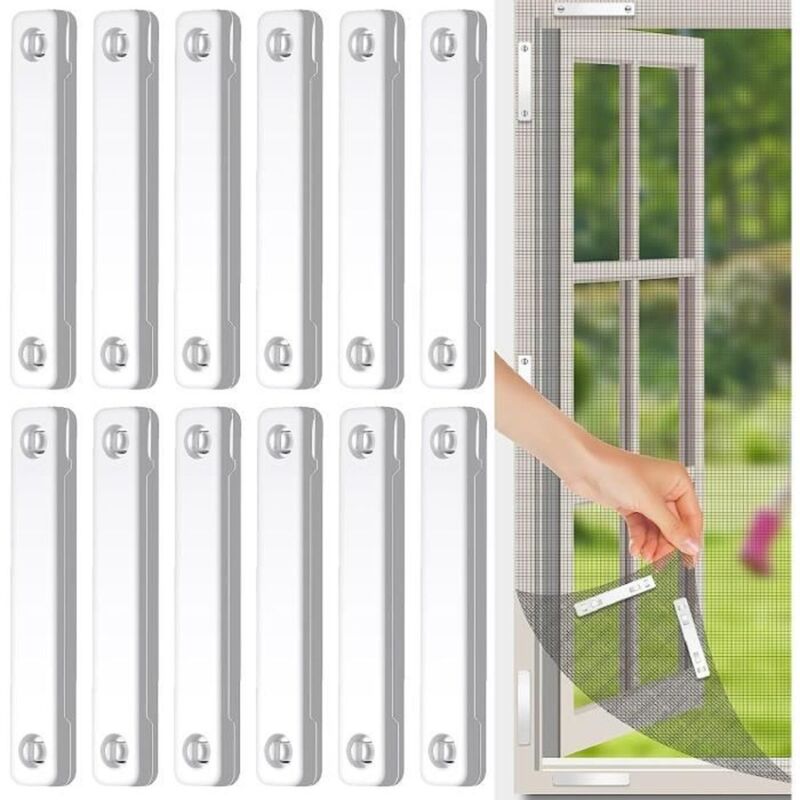 Clips Magnétiques Aimants pour Moustiquaires Aimants pour Moustiquaire de Fenêtre, Clips Magnétiques pour Ecran de Fenêtre