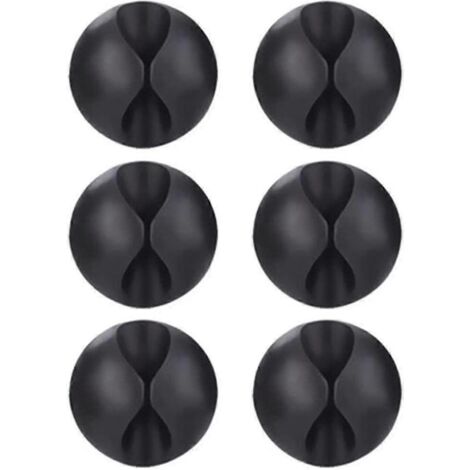 Clips, organiseurs et attaches de câbles pour TV, ordinateur, PC portable, maison et bureau, noir-AquaForge