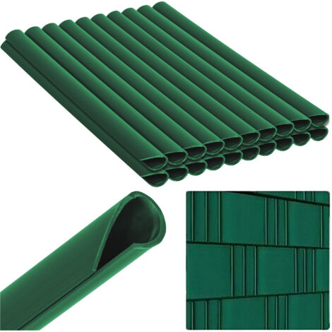 Clips para cinta de valla Heckermann de 19 cm, 20 unidades - Verde