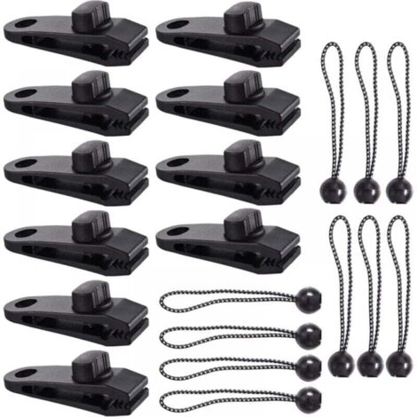 Clips para lonas, 20 piezas de clips para lonas, clips para tiendas de campaña, clips para lonas resistentes, clips para tiendas de campaña con pinzas de cocodrilo para tiendas de campaña, lonas, told