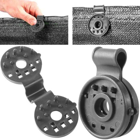 Clips para malla de sombra Heckermann, 20 unidades - Gris