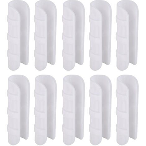 Clips para películas de invernadero – aleación – 80x32mm/81x23mm/82x20mm/80x16mm blancos – 10 unidades – robustos y resistentes a la temperatura