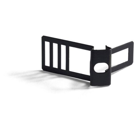 Clips passe-câbles métalliques pour cordon 16mm diamètre Noir