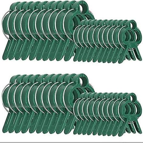 clips Pour Attacher Les Plantes 80clips30 Grandes + 50 Petits Vert Pour Plantes - Aide  L'escalade Des Plantes Grimpantes Sur Tuteur Spirale Ou Pi