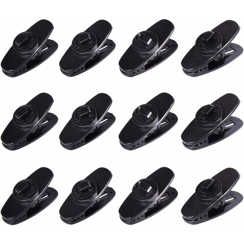 Clips pour Fil d'Écouteur,Noir Clips Fils pour Casque 360 Degrés Rotation Clips Câble de Casque Clip de Cordon de Casque en Plastique Clip de