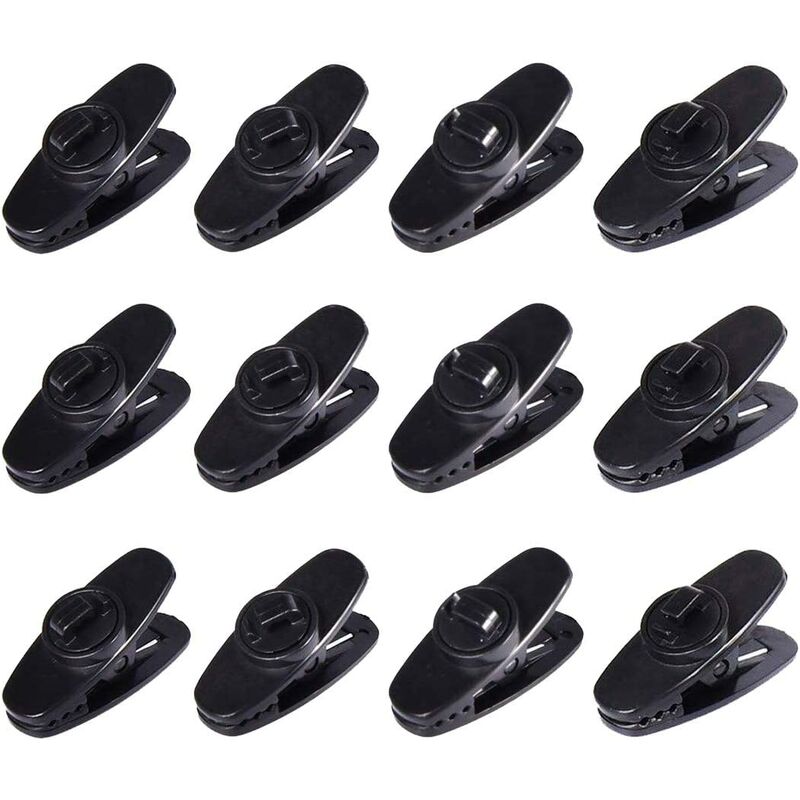 Clips pour Fil d'Écouteur,Noir Clips Fils pour Casque 360 Degrés Rotation Clips Câble de Casque Clip de Cordon de Casque en Plastique Clip de