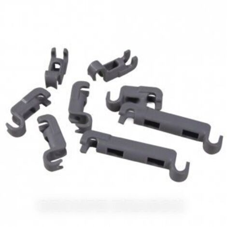 Clips pour ratelier panier inférieur (8pcs) (166418-49443) (00611472) Lave-vaisselle BOSCH, NEFF, SIEMENS, GAGGENAU, BALAY, BLAU