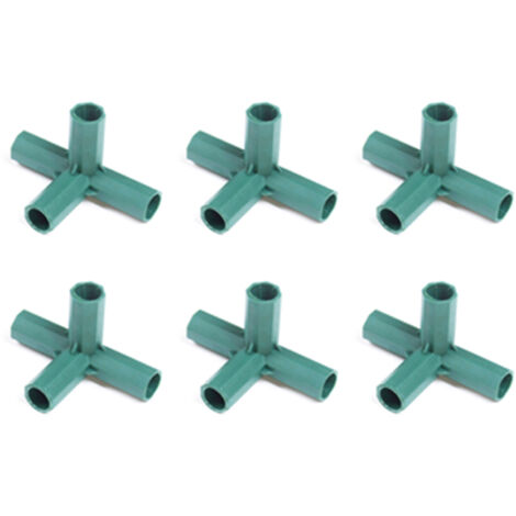 Clips verdes x6, soporte ecológico para plantas, PP duradero para tomates y plantas trepadoras, varillas de 16 mm