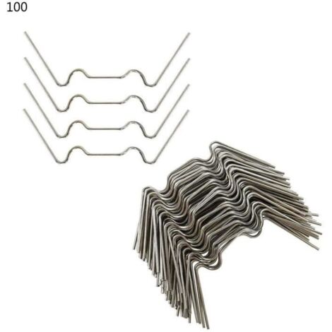 Clips Vitrés, 100 Pièces en Acier Inoxydable Type W, Épaisseur 1.2mm, pour Fixation de Vitrage