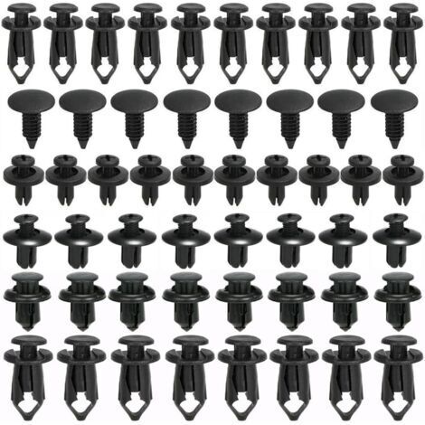 Clips Voiture, 190 Pièces Rivet Clips Plastique Rivets Plastiques Fixation de Protection avec Différentes Formes et Tailles Universel pour Auto Voitures Panneaux Garnitures de Portières