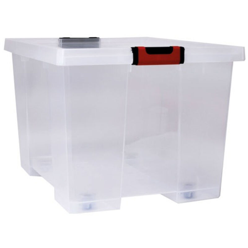 Clipstock Aufbewahrungsbox 75l Natur Mit Rollen - Eda