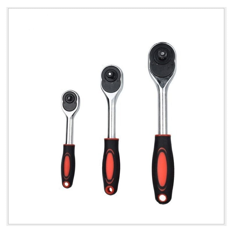 Cliquet 24 dents, Cliquet réversible, Ensemble de trois pièces 1/4、3/8、1/2