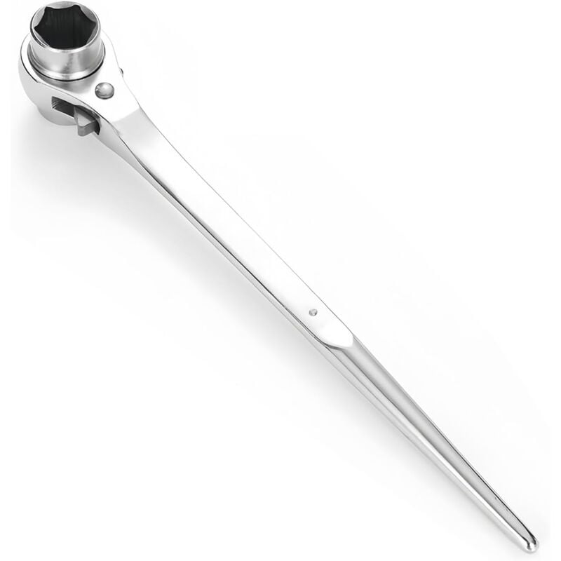 Cliquet d'échafaudage 19/22 mm, clé à cliquet, clé d'échafaudage commutable droite/gauche, clé à podger multifonction, cliquet en CR-V avec surface