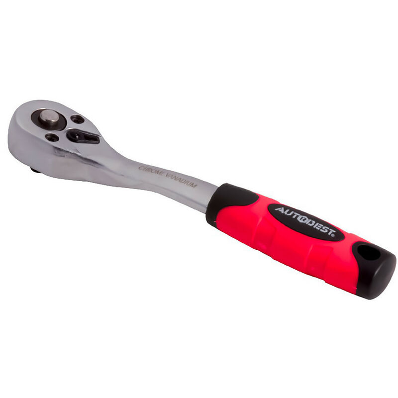 Autobest - Cliquet réversible 1/2, longueur 250 mm, cv, satiné,manche ergonomique 72 dents